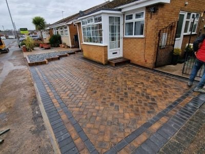 Geometric Block Paving in Crookes, Sheffield